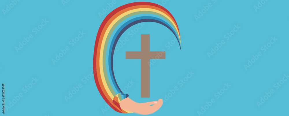 1. heilige Kommunion - Regenbogenset blau - Jesus segne dich Symbol hellblau 1. heilige Kommunion - Regenbogenset blau - Jesus segne dich Symbol hellblau