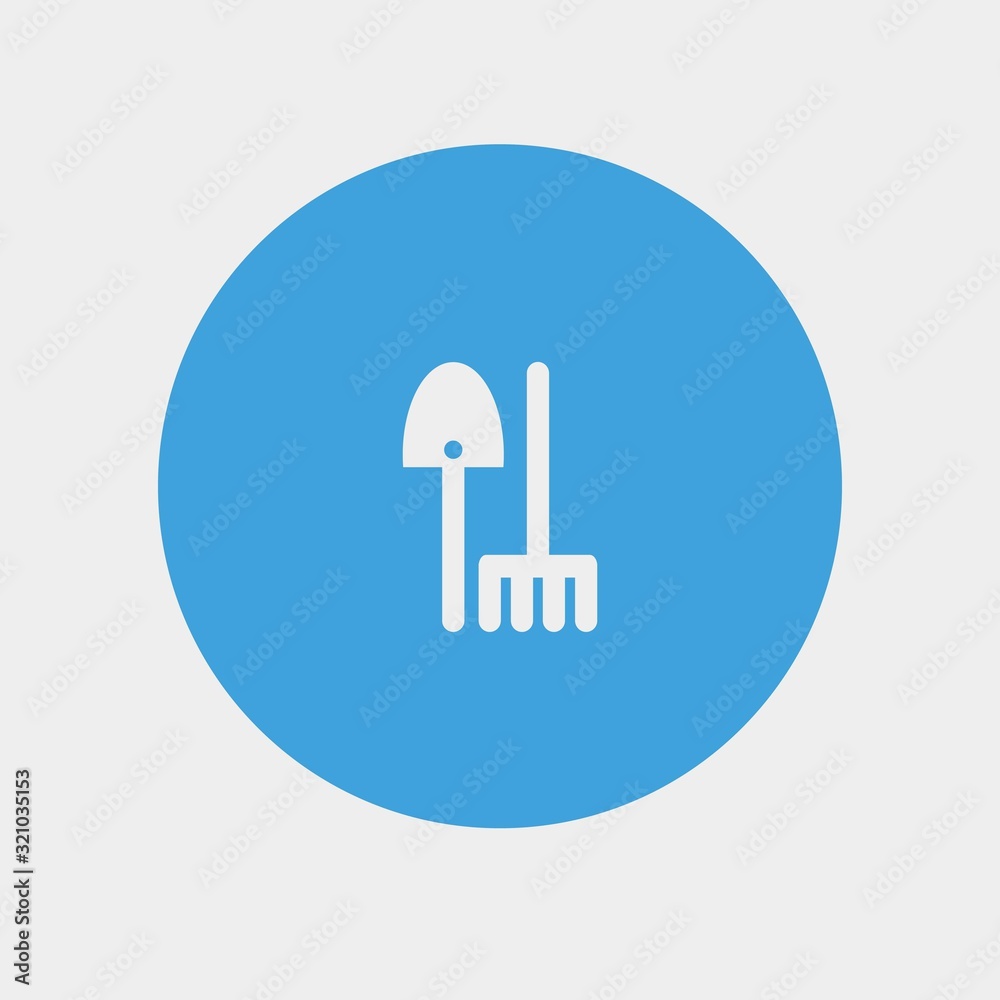 rake and shovel icon vector illustration and symbol for website and graphic design rake and shovel icon vector illustration and symbol for website and graphic design