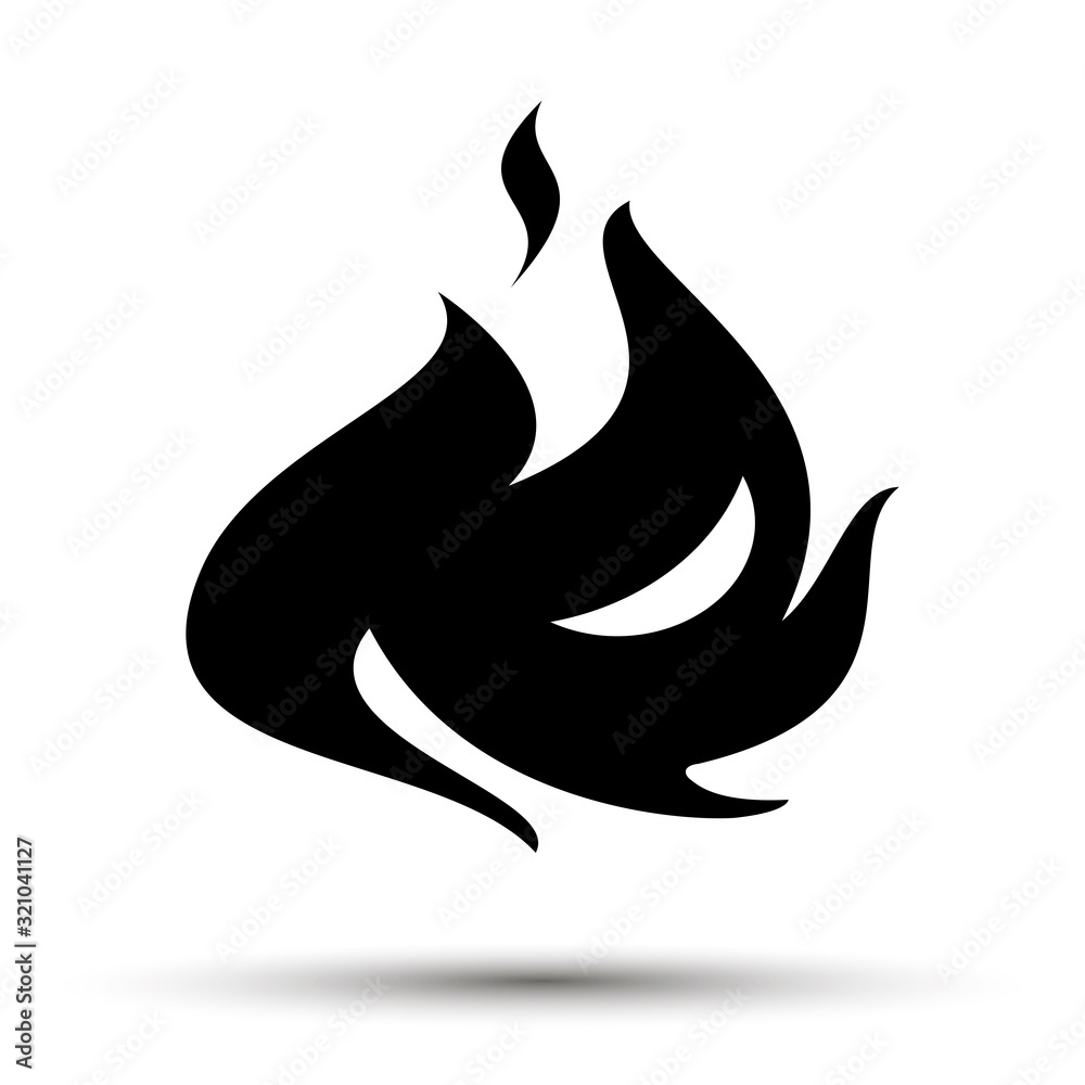 Obraz premium Fire icon vector illustration isolated. Flame icon logo