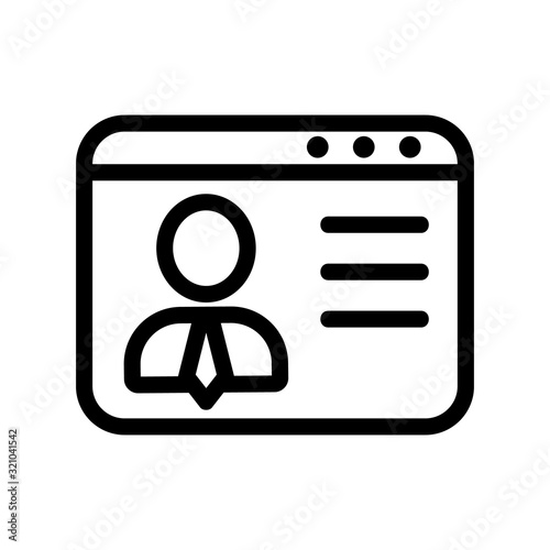 summary icon vector. Thin line sign. Isolated contour symbol illustration