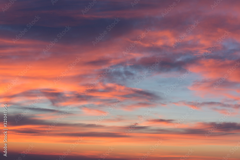 Obraz premium Sunset sky with clouds