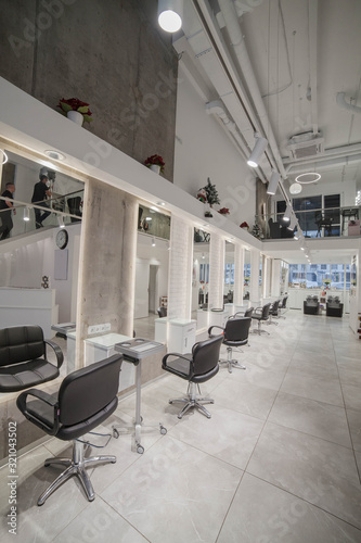 interior of a modern stylish room in the loft style for a beauty salon