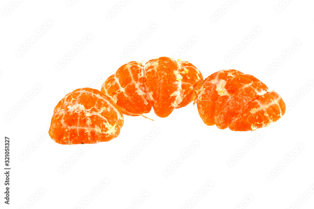 mandarin isolated on white background mandarin isolated on white background
