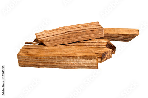 wooden waste isolated on white background