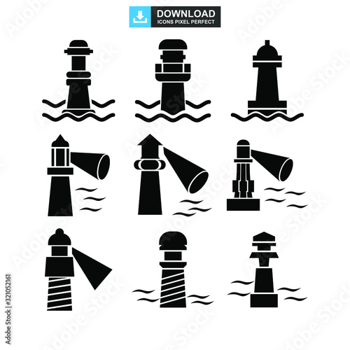 lighthouse icon or logo isolated sign symbol vector illustration - high quality black style vector icons
