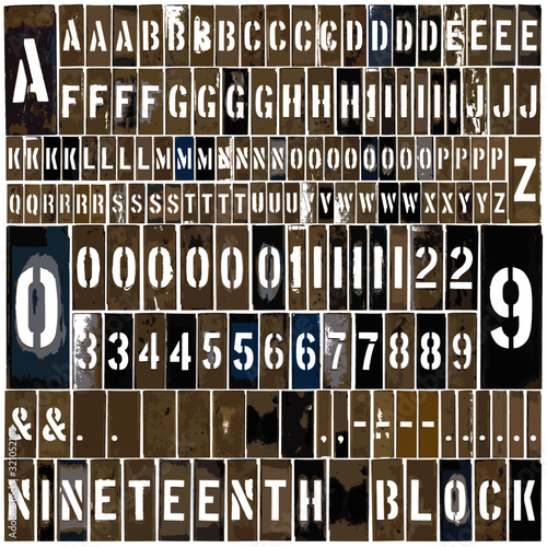 Grunge Stencil Lettering