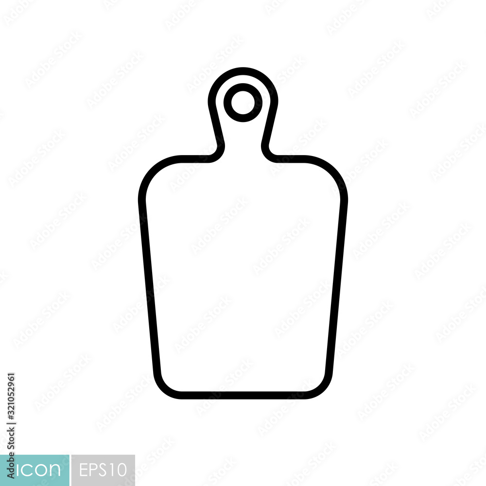 Cutting board vector icon. Chopping Board symbol Cutting board vector icon. Chopping Board symbol
