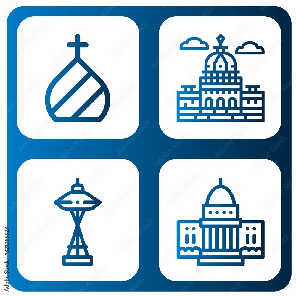 washington simple icons set washington simple icons set