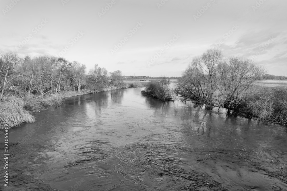 Fototapeta premium Swirling water of the River Trent at Kelham