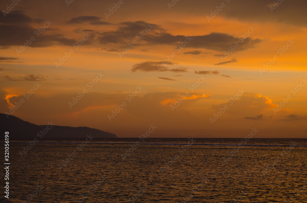 Gili Trawangan. Sunset in Indonesia