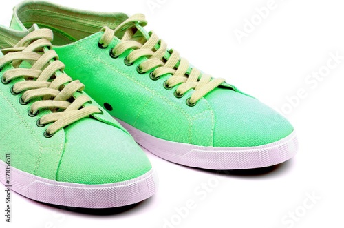 Green and Yellow Gym-Shoes
