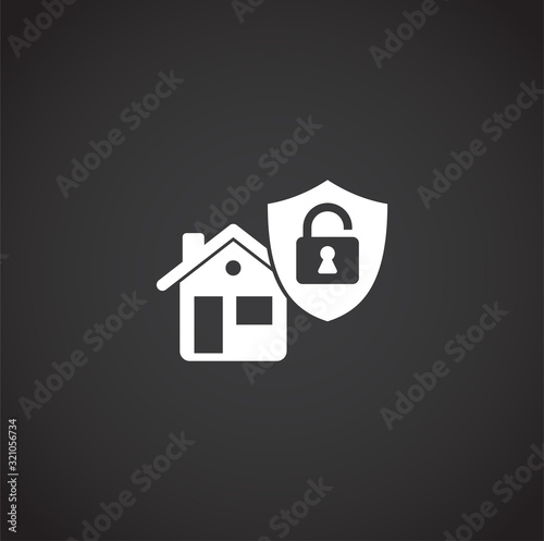 Smart security related icon on background for graphic and web design. Creative illustration concept symbol for web or mobile app