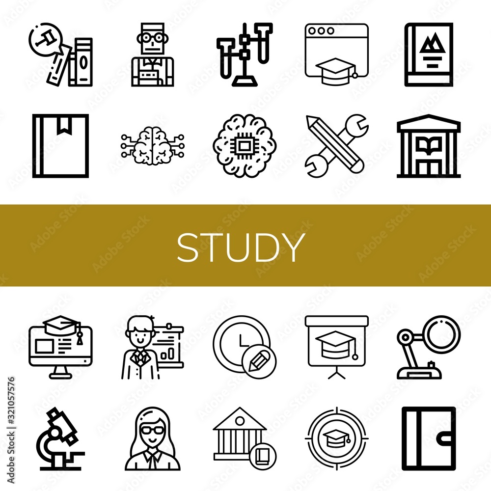 study icon set
