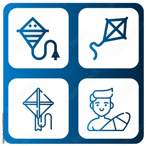 kite simple icons set