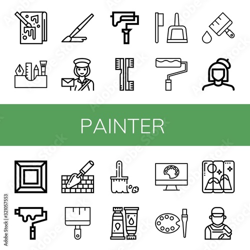 Set of painter icons
