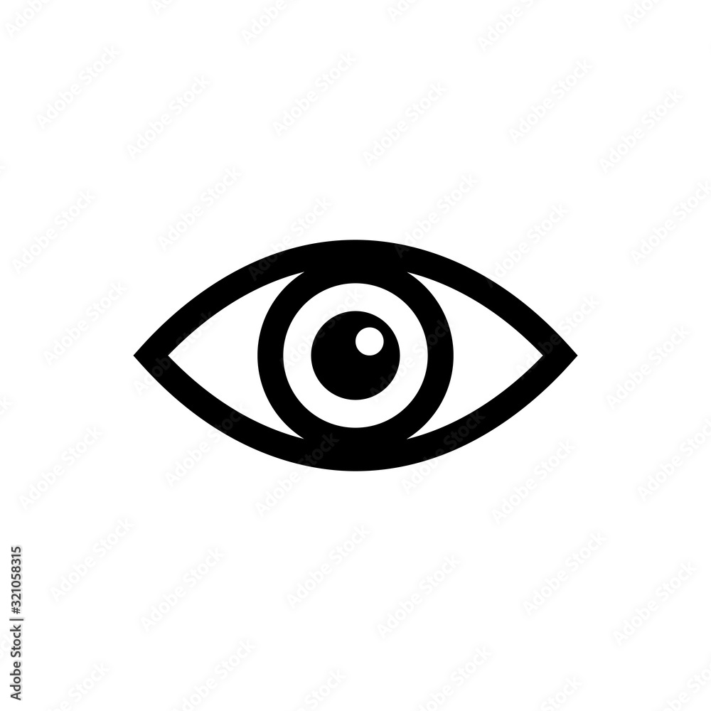 Eye outline icon isolated. Symbol, logo illustration for mobile concept and web design. Eye outline icon isolated. Symbol, logo illustration for mobile concept and web design.