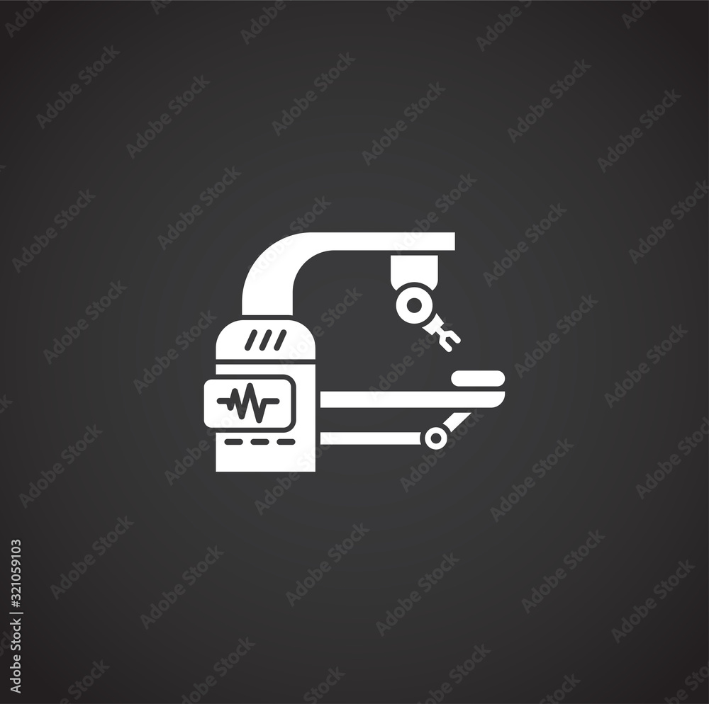 Robotic surgery related icon on background for graphic and web design. Creative illustration concept symbol for web or mobile app Robotic surgery related icon on background for graphic and web design. Creative illustration concept symbol for web or mobile app