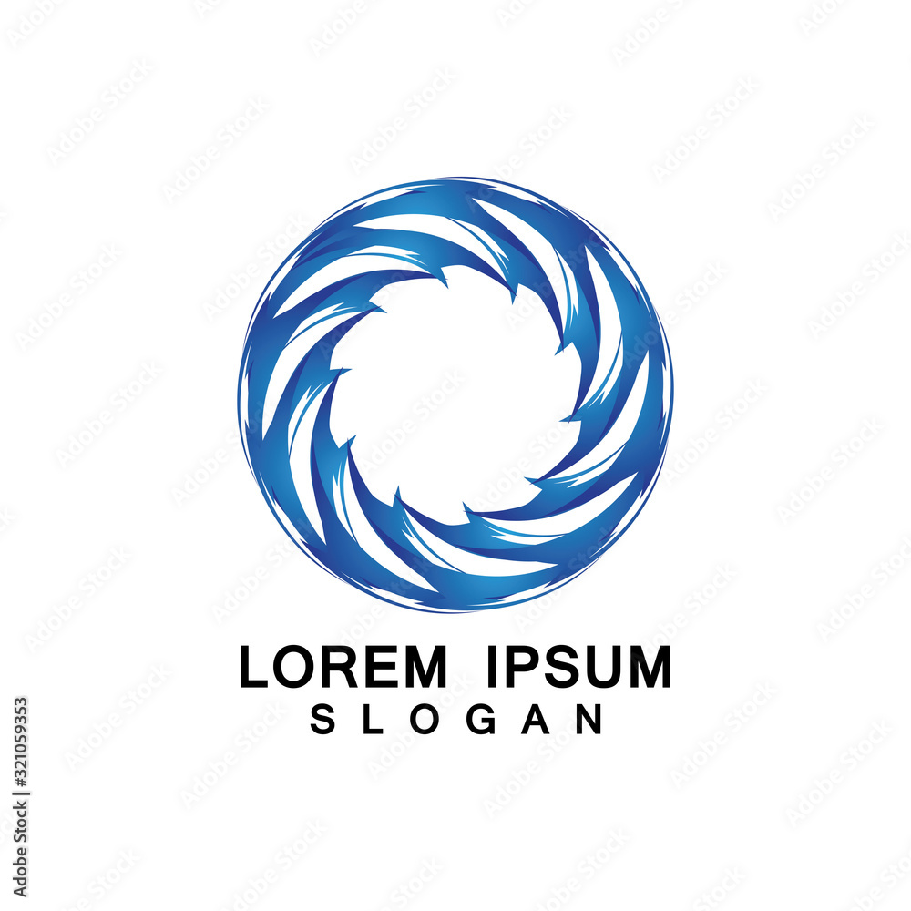 Obraz premium Tornado, vortex, hurricane logo design elements