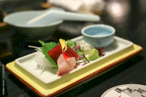 chiba, japan, 12/15/2019 , Japanese breakfast serven in a high quality restaurant.