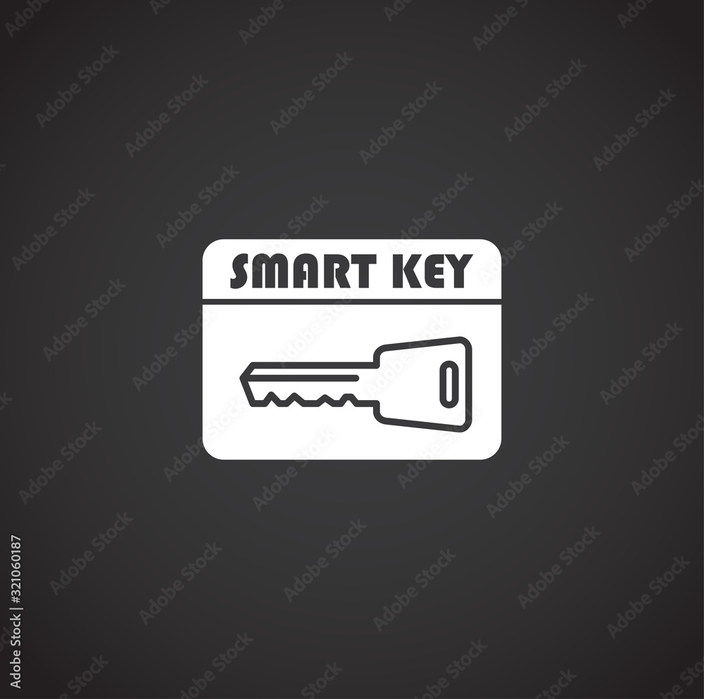 Smart key related icon on background for graphic and web design. Creative illustration concept symbol for web or mobile app Smart key related icon on background for graphic and web design. Creative illustration concept symbol for web or mobile app