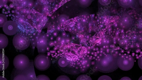 Abstract Purple Fractal Looping Motion Background