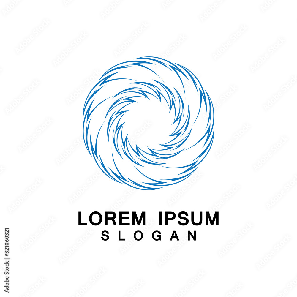 Obraz premium Tornado, vortex, hurricane logo design elements
