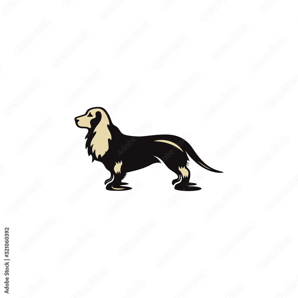 creative full dog logo vector design