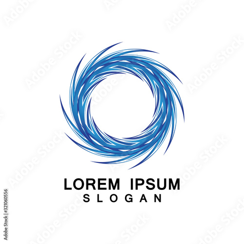 Tornado, vortex, hurricane logo design elements