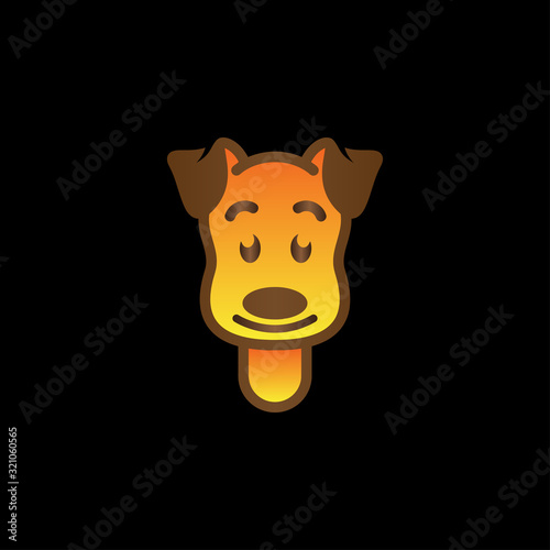 Fototapeta Naklejka Na Ścianę i Meble -  Creative colorful Happy doggy logo design