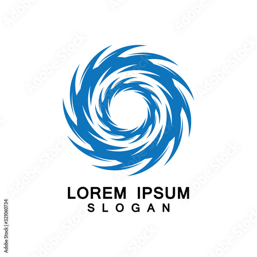 Tornado, vortex, hurricane logo design elements
