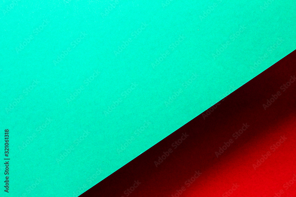 Red and green two colour color background. Two color background with shadow effect. Red and green two colour color background. Two color background with shadow effect.