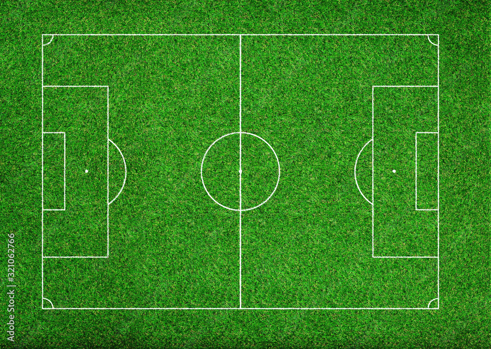 Soccer field from above - texture background
