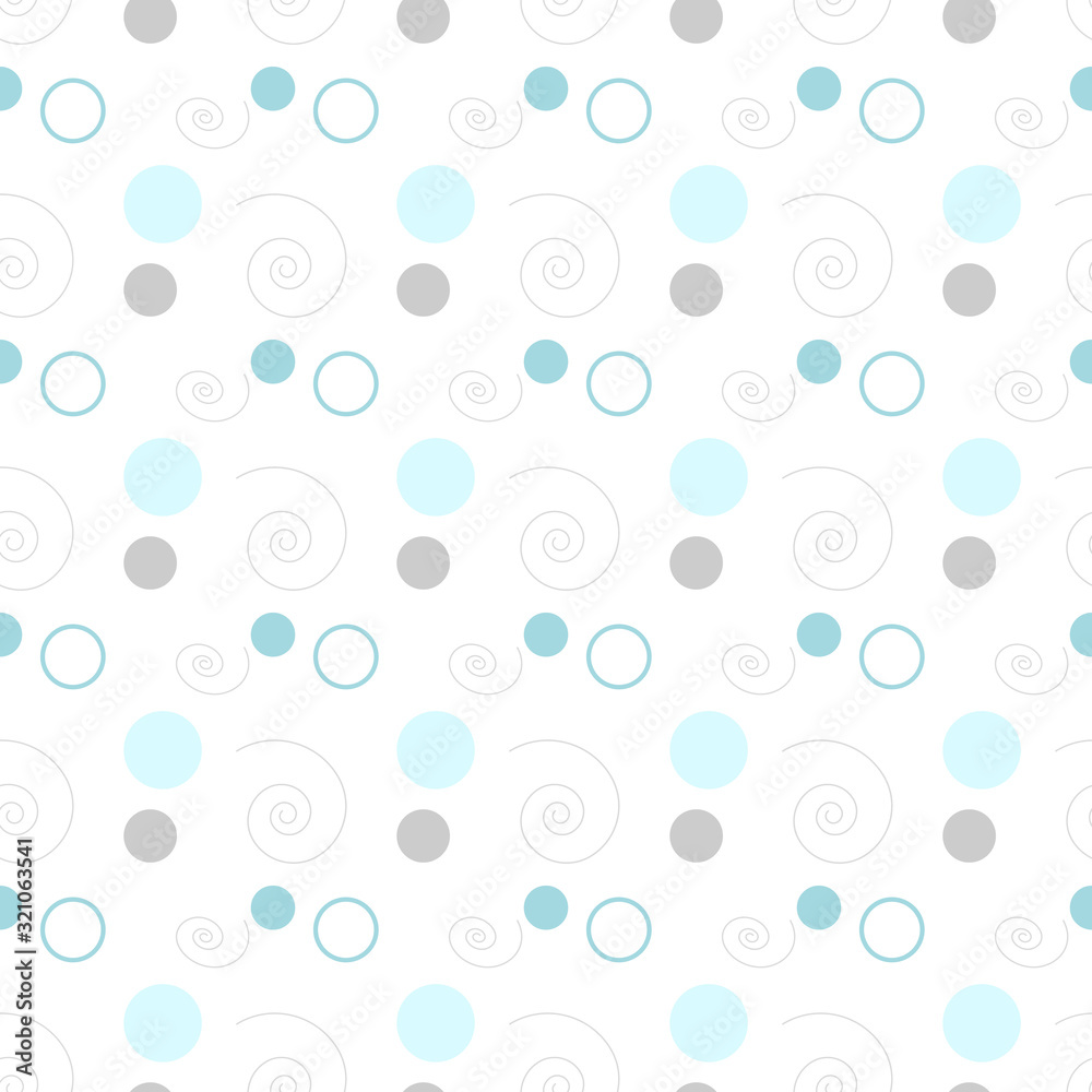 Vector seamless layout with circle shapes.Abstract illustration with colored circles.Design for fabric,textile,wallpapers