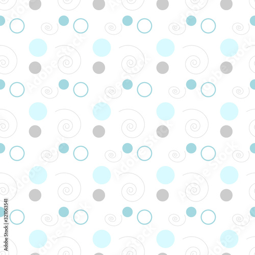 Vector seamless layout with circle shapes.Abstract illustration with colored circles.Design for fabric,textile,wallpapers