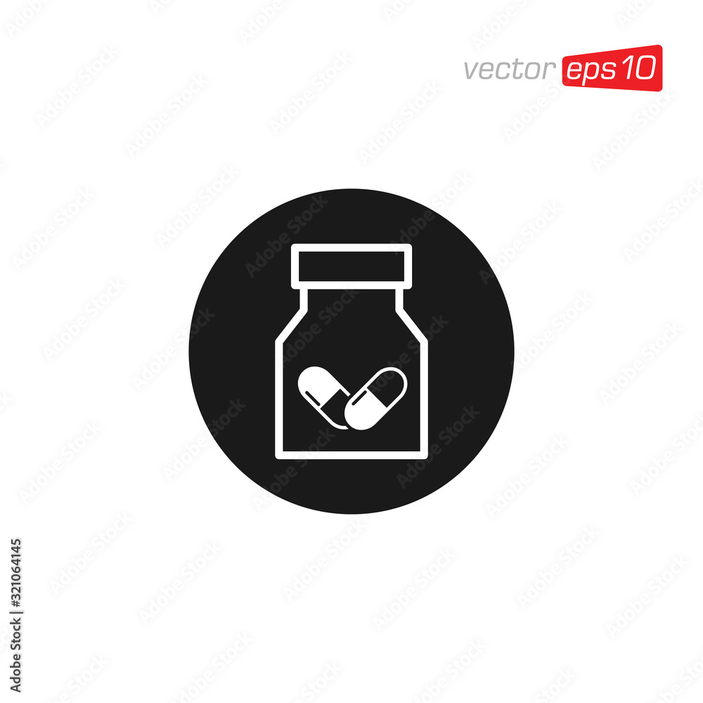 Pill Capsule Medicine Icon Design Vector Pill Capsule Medicine Icon Design Vector