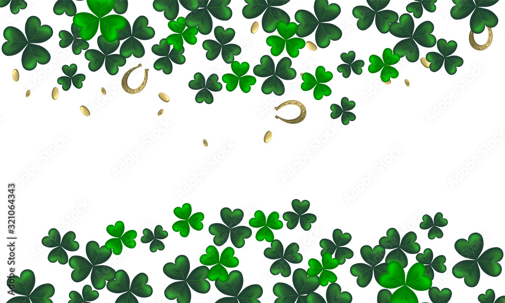 St. Patrick day vector background with clover. Irish holiday Saint Patrick Day. St. Patrick day vector background with clover. Irish holiday Saint Patrick Day.
