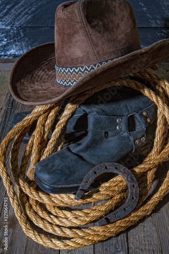 Fotografi boots hat lasso