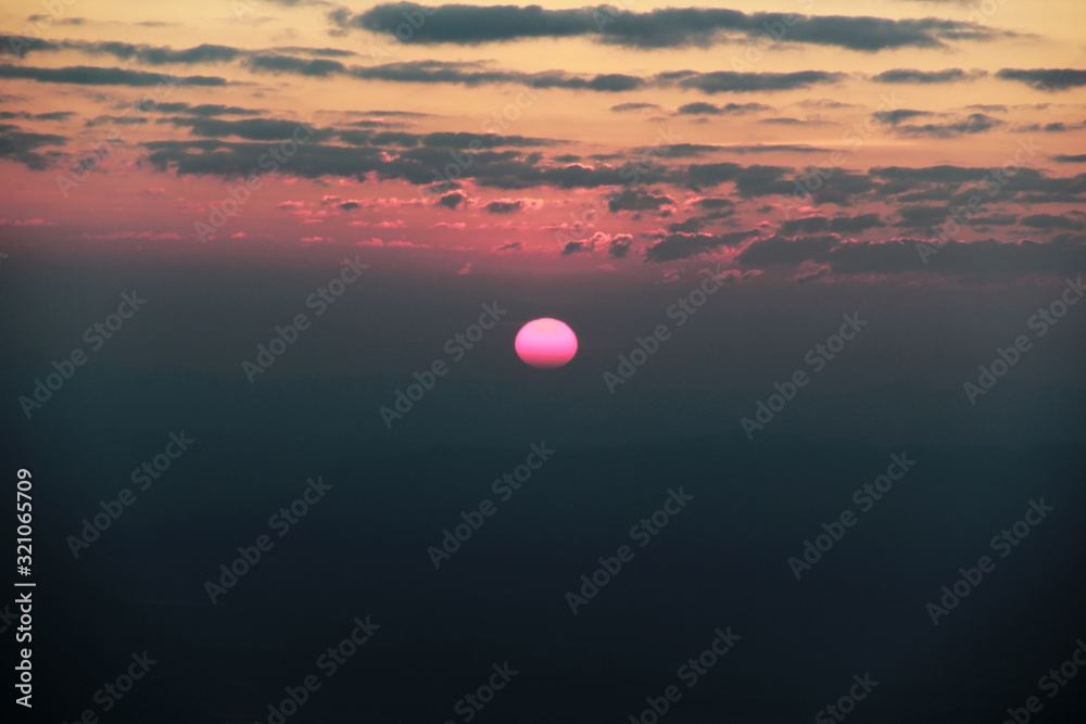Sunrise in the morning, sunrise with clouds. Sunrise in the morning, sunrise with clouds.