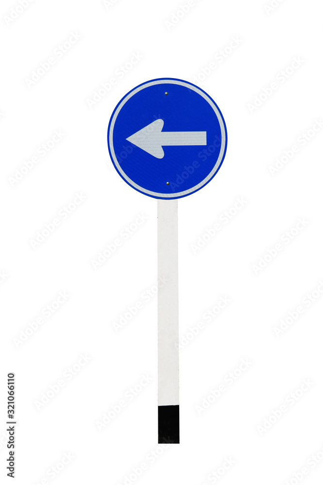 road sign on white background with clipping path road sign on white background with clipping path