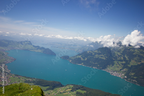 Lake lucerne in Switzerland on a sunny day © Luciernaga