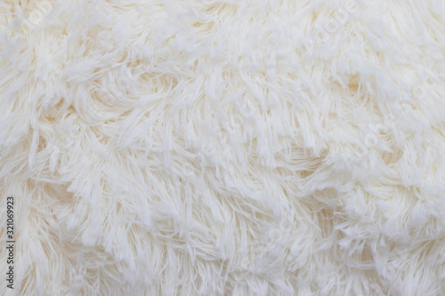 White faux fur texture. Delicate fur milk color.