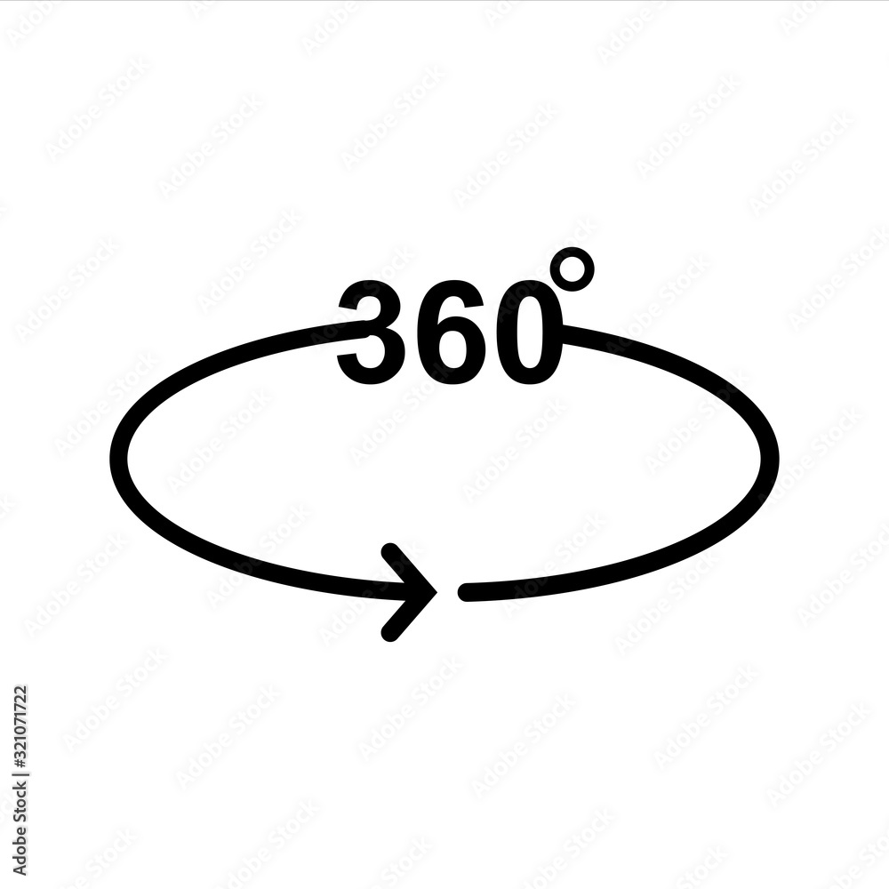 360 degrees icon vector logo template EPS 10