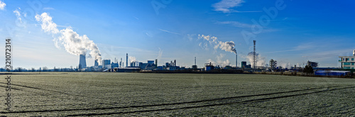 The Leuna plant in Leuna in Saxony-Anhalt in winter in Germany