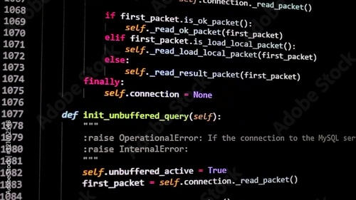 developer software source code screen. programming code. writing script. programmer editing code background