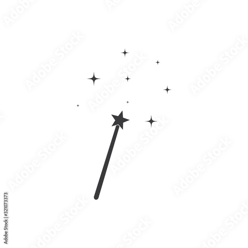 magician stick wizard icon logo vector