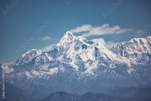 mountains in winter Himalaya 
