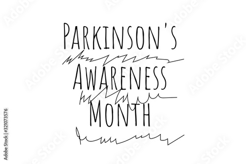 April is Parkinson's disease awareness month. Template for background, banner, card, poster with text inscription. Vector EPS10 illustration.