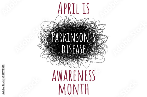 April is Parkinson's disease awareness month. Template for background, banner, card, poster with text inscription. Vector EPS10 illustration.