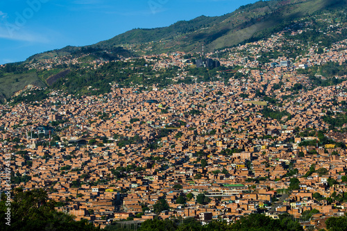 Medellin, Antioquia, Colombia. March 6, 2013: Panoramic of Santo Domingo Savio.  photo