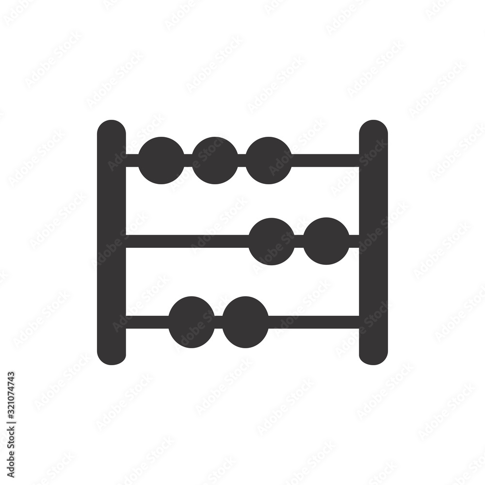 Abacus Icon Vector Illustration. School Mathematics Abacus Logo Template. Abacus Icon Vector Illustration. School Mathematics Abacus Logo Template.